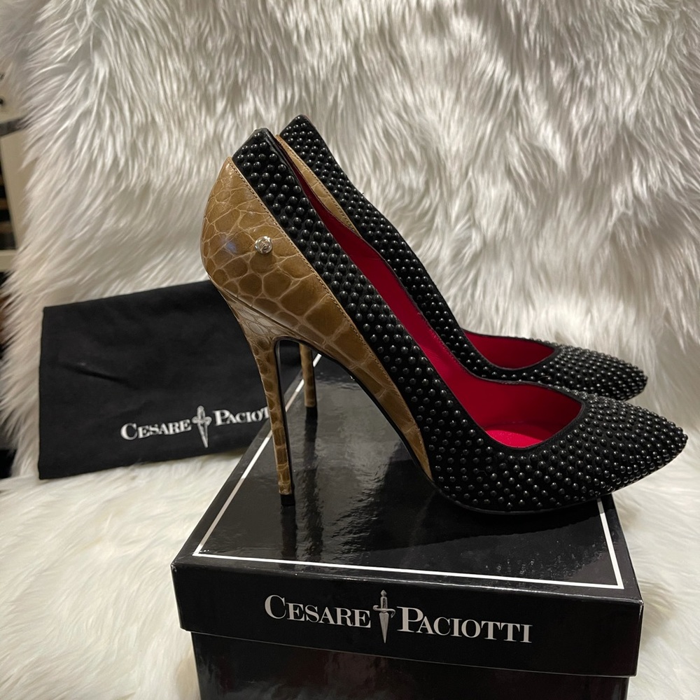 Cesar Paciotti leather heels